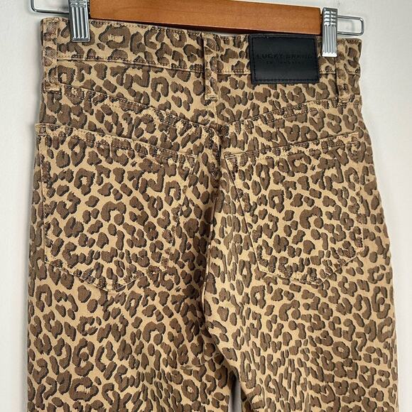 Lucky Brand High Rise Slim Bridgette Animal Print Jeans Women's 0 - Picture 6 of 10